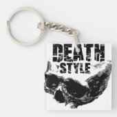 Dood stijl schedel ontwerp sleutelhanger (Voorkant)