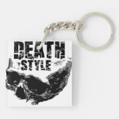 Dood stijl schedel ontwerp sleutelhanger (Achterkant)