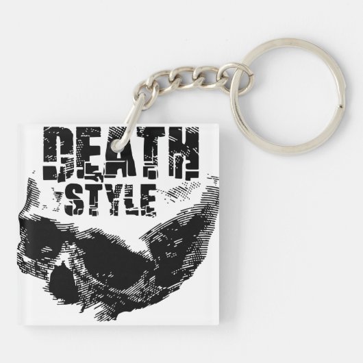 Dood stijl schedel ontwerp sleutelhanger (Achterkant)