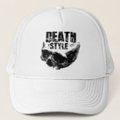 Dood stijl schedel ontwerp trucker pet (Voorkant)