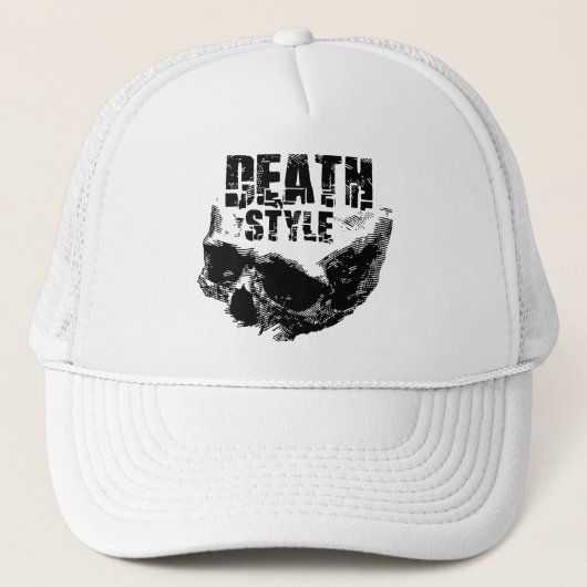 Dood stijl schedel ontwerp trucker pet (Voorkant)