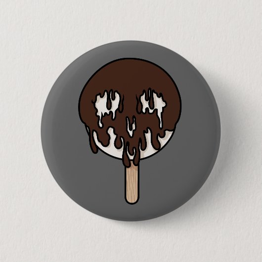 Dood Sweet Chocolate Skull Ice Pop Ronde Button 5,7 Cm (Voorkant)