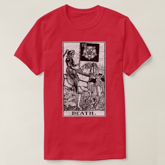 Dood Tarot Kaart Majoor Arcana fortuin vertelt me T-shirt (Design voorkant)