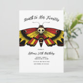 Dood tot 20 jaar: Motie en schedelontwerp Kaart (Staand voorkant)