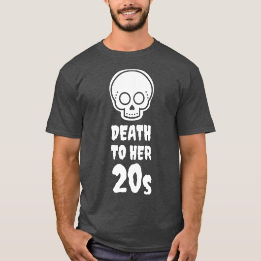 Dood tot 20s Black 30th Birthday Funeral Party T-shirt (Voorkant)