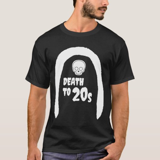 Dood tot 20s Black 30th Birthday Funeral Party Tom T-shirt (Voorkant)