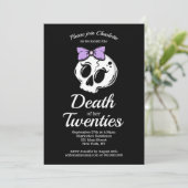 Dood Twenties Coquette Esthetische Bow 30 Verjaard Kaart (Staand voorkant)