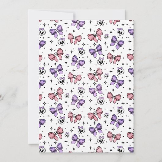 Dood Twenties Coquette Esthetische Bow 30 Verjaard Kaart (Achterkant)