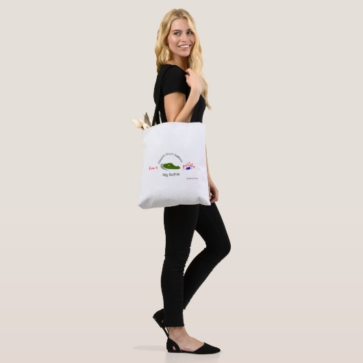 Dood van beneden tote bag (Op model)