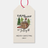 Dood van binnen Lollig AF Grappige Kerstmis Cadeaulabel (Voorkant)