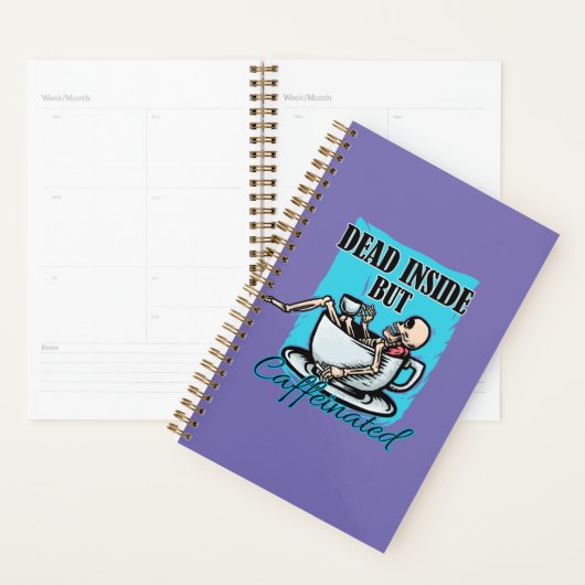 Dood van binnen, maar cafeïnehoudende koffie liefd planner (Display)
