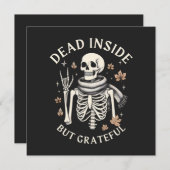 Dood van binnen, maar dankbaar feestdagenkaart (Voorkant / Achterkant)