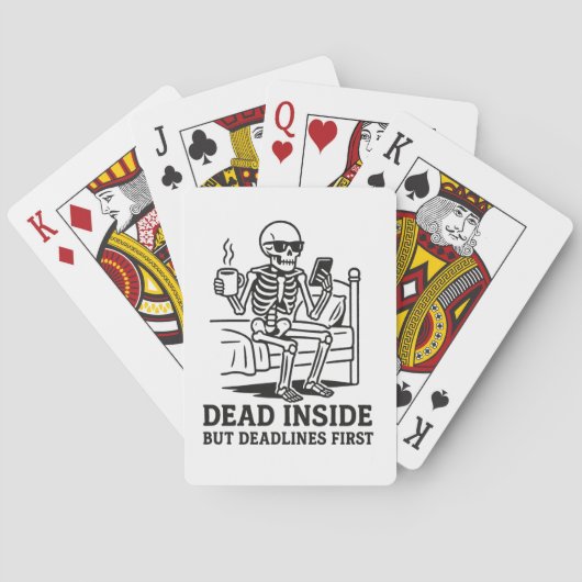 Dood van binnen maar deadlines eerst pokerkaarten (Achterkant)