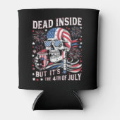 Dood van binnen, maar het is 4 juli skelet blikjeskoeler (Voorkant)