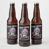 Dood van binnen maar het is de 4e Juli Skelet Bier Etiket (Flessen)