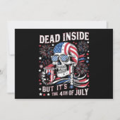 Dood van binnen maar het is de 4e Juli Skelet Kaart (Voorkant)