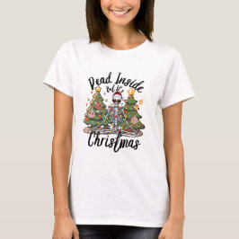 Dood van binnen, maar het is kerst grappig vakanti t-shirt