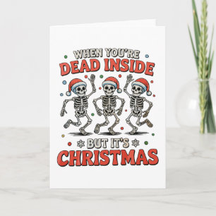 Dood van binnen maar het is kerst skelet aan het d kaart