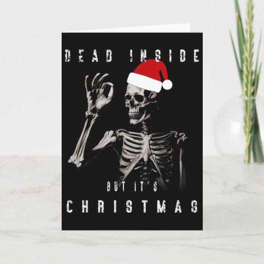 Dood van binnen maar het is Kerstmis  Kaart (Voorkant)