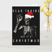 Dood van binnen maar het is Kerstmis  Kaart (Gele Bloem)