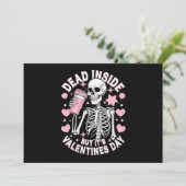 Dood van binnen, maar het is Valentijnsdag Funny S Kaart (Staand voorkant)