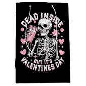 Dood van binnen maar het is Valentijnsdag Grappig  Medium Cadeauzakje (Voorkant)