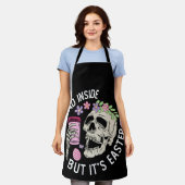 Dood van binnen, maar het zijn Paasschedel koffie  Schort (Gedragen)