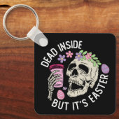 Dood van binnen, maar het zijn Paasschedel koffie  Sleutelhanger (Voorkant)