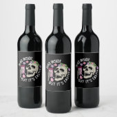 Dood van binnen, maar het zijn Paasschedel koffie  Wijn Etiket (Flessen)