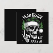Dood van binnen maar ookeen grote lol  feestdagenkaart (Voorkant / Achterkant)