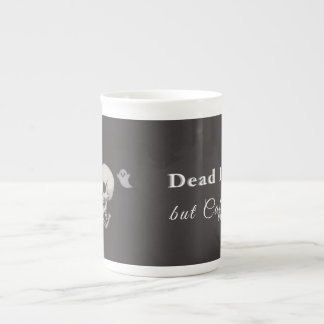 Dood van binnen maar vol cafeïne – Halloween kusse Porselein Kop