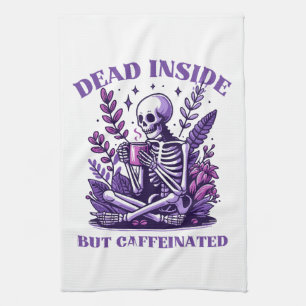 Dood van binnen maar vol cafeïne theedoek
