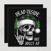 Dood van binnen maar vrolijk AF Feestdagenkaart (Voorkant / Achterkant)