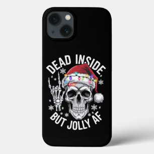 Dood van binnen maar vrolijke kersttrui skelet Case-Mate iPhone case