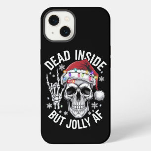 Dood van binnen maar vrolijke kersttrui skelet iPhone 13 hoesje