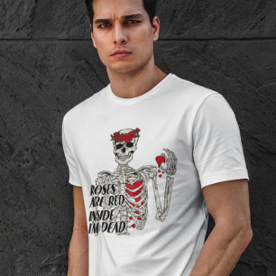Dood van binnen valentijnsdag grappige T-shirt