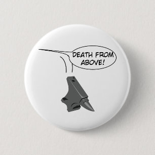 Dood van boven! ronde button 5,7 cm