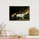 Dood van Cleopatra, 1874 Jean-Andre Rixens Poster (Keuken)