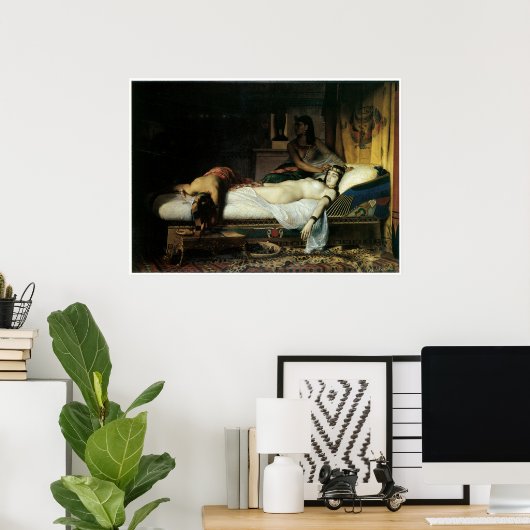 Dood van Cleopatra, 1874 Jean-Andre Rixens Poster (Thuiskantoor)