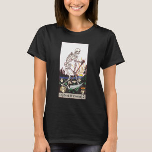 Dood van de emotion Tarot-kaart esthetisch skelet- T-shirt