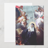Dood van de Heilige Scholastica Feestdagenkaart (Voorkant / Achterkant)