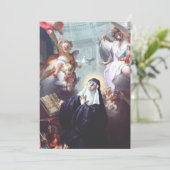 Dood van de Heilige Scholastica Feestdagenkaart (Staand voorkant)