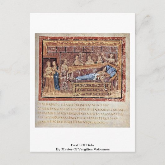Dood van Dido door de kapitein van Vergilius Vatic Briefkaart (Voorkant)