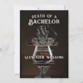 Dood van een Bachelor Skull Poker Bachelor Party Kaart (Voorkant)