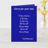 Dood van een geliefde kaart (Gele Bloem)