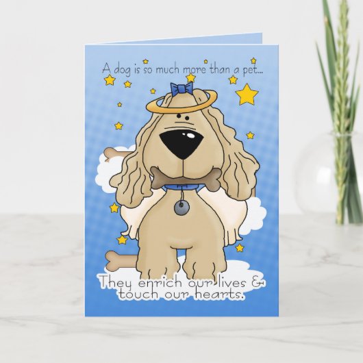 Dood van een hond Sympathie Card - Verlies van hon Kaart (Voorkant)