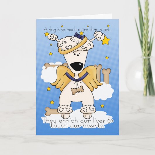 Dood van een hond Sympathie Card - Verlies van hon Kaart (Voorkant)