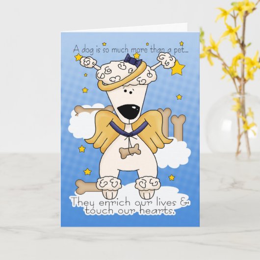 Dood van een hond Sympathie Card - Verlies van hon Kaart (Gele Bloem)