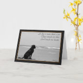 Dood van een huisdier, droevige honddood, hond die kaart (Gele Bloem)