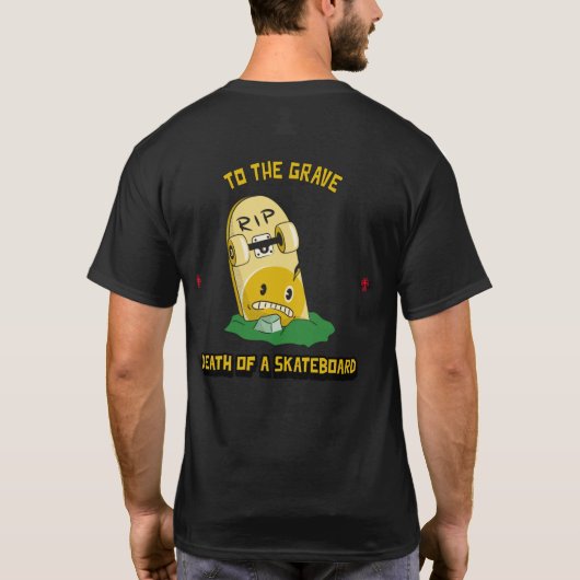 Dood van een skateboard - twee beelden t-shirt (Achterkant)